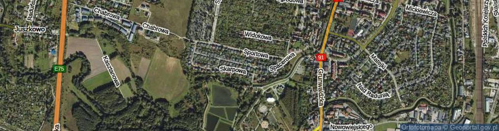 Zdjęcie satelitarne Spacerowa ul.